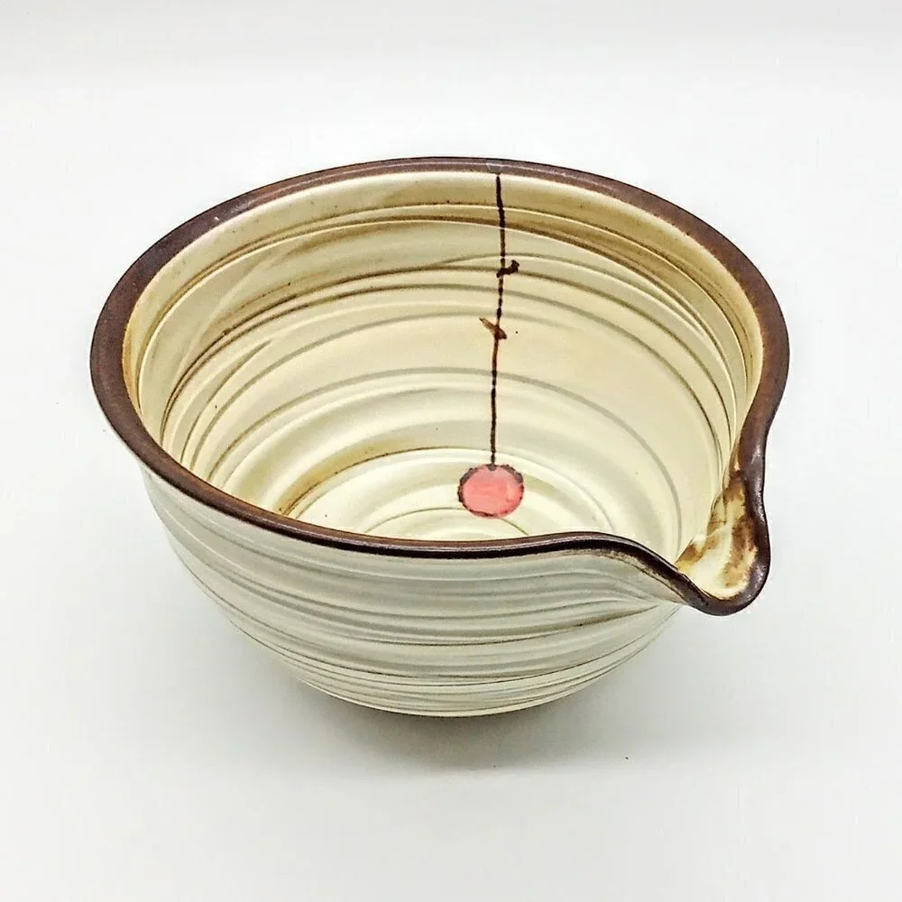 Handmade Korean Chulhwa Buncheong Cherry Ceramic Tea Set